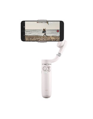 DJI OM 5 Sunset White - 3 Eksenli Akıllı Telefon Dengeleyici, Dahili Uzatma Çubuğu, Tripod, iPhone ve Android Cihazlarla VLog Çekimi, Gri
