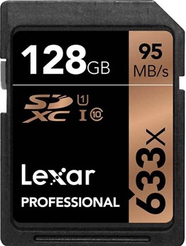 Lexar 128GB 633X Professional SDHC  UHS-1 (Class 10) U1