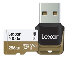 Lexar 256GB microSDXC UHS-II 1000x with Reader (Class 10) U3 - LSDMI256
