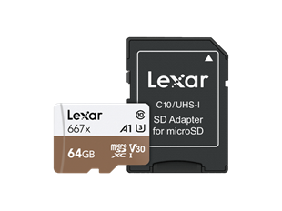 Lexar 64GB Pro 667X microSDXC UHS-I A2 (V30)